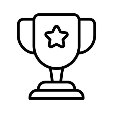 Galibiyet ödülü vektör ikonu ile başarıyı vurgula, başarıyı ve zaferi simgeliyor