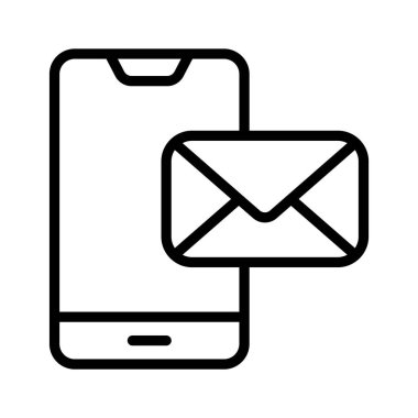 Sohbet baloncuklu bir cep telefonu bir ileti simgesi gösterir