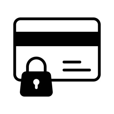 Güvenli kartın modern düz simgesi şimdi kullanılabilir