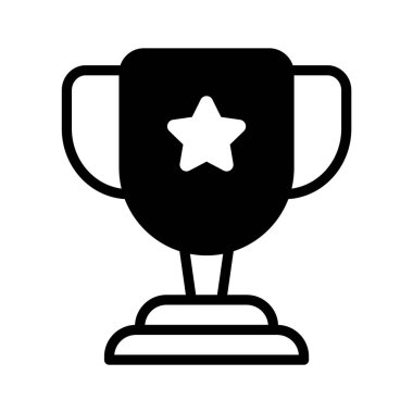 Galibiyet ödülü vektör ikonu ile başarıyı vurgula, başarıyı ve zaferi simgeliyor