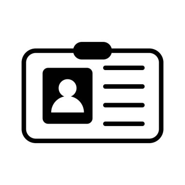 Kimliği güvenli erişim ve kimlik doğrulama için kimlik kartı simgesi ile kolayca doğrula