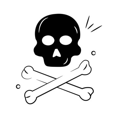 Trendy icon of danger sign in editable design style clipart