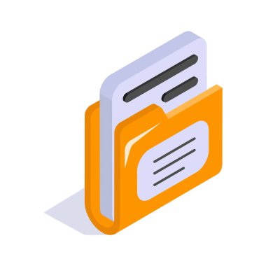 Dosya organizasyonunu, depolamayı ve belge yönetimini sembolize eden belgelere sahip bir dizin