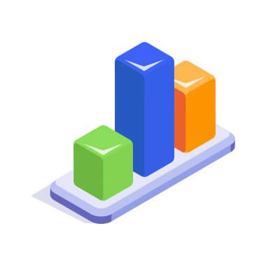Verileri, istatistikleri ve karşılaştırmaları görselleştirmek için kullanılan inanılmaz bir izometrik simge