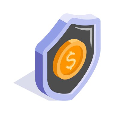 Finansal güvenliğin bu çekici vektörünü güvenli yatırım simgesini kullanmaya hazır hale getirin.