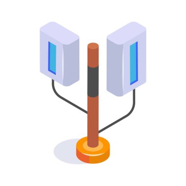 Telekomünikasyon anteninin şu yaratıcı izometrik simgesine bir bakın.