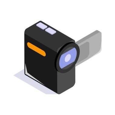 Moda tarzında el kamerasının güzel tasarlanmış vektörü, el kamerasıyla yaşam anlarını yakalar