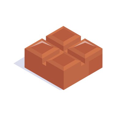 Lezzetli çikolata, modern tarzda iyi tasarlanmış çikolata ikonu.