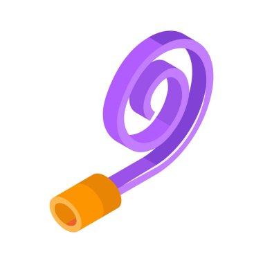 Modern tarzda parti üfleyicisinin bu inanılmaz izometrik ikonuna bir bakın.