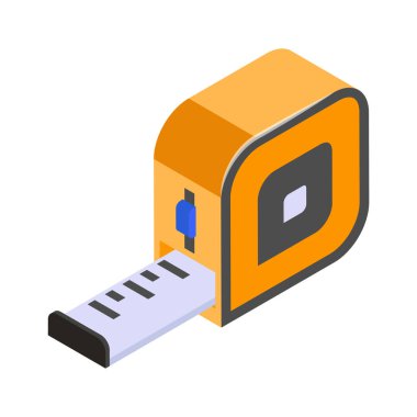 Ölçüm bandı, doğru ölçüm, izometrik tarzda mezura