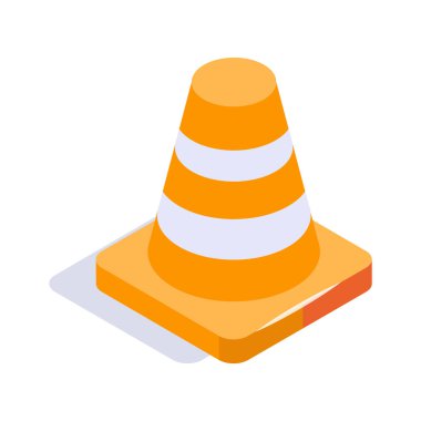 Ellerinizi inşaat konisinin bu inanılmaz izometrik simgesine koyun.