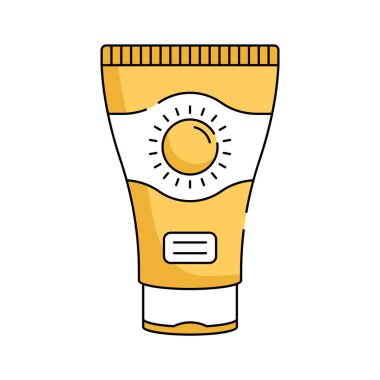 Modern tasarım tarzında güneş kreminin şaşırtıcı vektörü, güneş kremi simgesi tasarımı