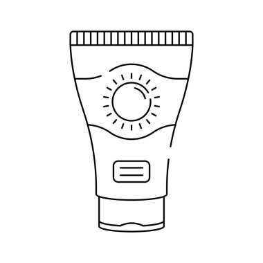 Modern tasarım tarzında güneş kreminin şaşırtıcı vektörü, güneş kremi simgesi tasarımı