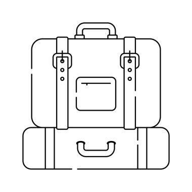 Seyahat bagajı, valiz valiz vektör çizimi