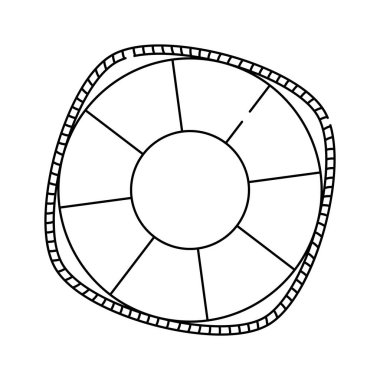 Cankurtaran halkası, güvenlik, sahil, su sporları, can simidi çizimi