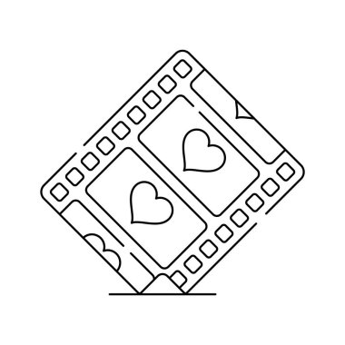 Klasik film şeridi simgesi, sinema, film veya fotoğrafçılık için uygundur.