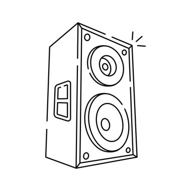 Canlı konuşmacı simgesi, müzik, eğlence veya partiyle ilgili tasarımlar için ideal
