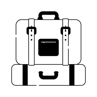 Seyahat bagajı, valiz valiz vektör çizimi