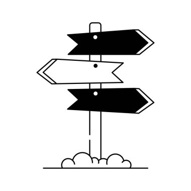 Yönsel işaret simgesi, navigasyon, seyahat rehberliği, bilgi panosu