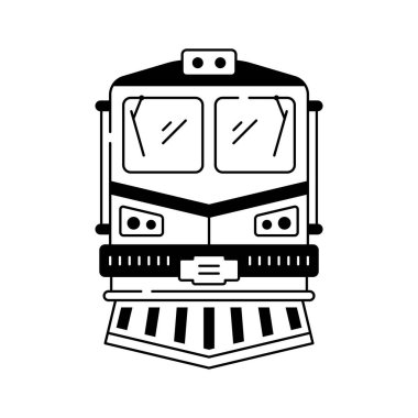 Charming Tren simgesi, ulaşım, seyahat içeriği, vektör kullanmaya hazır