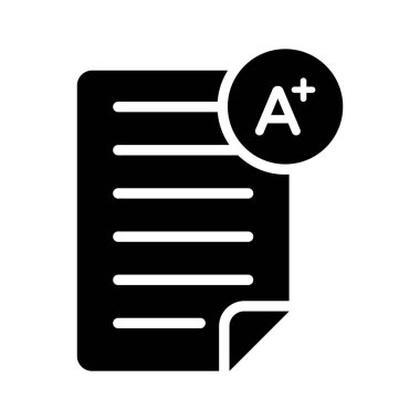 A artı notlar, sınav sonucu veya sınav raporu vektör tasarımı