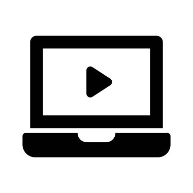 Video dersi, çevrimiçi ders, video öğretim simgesi tasarımı modada