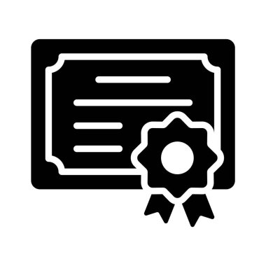 Yetkili belge, sertifikanın konsept simgesini gösteren rozetli kağıt