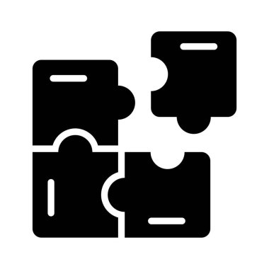 Premium vektör kullanmaya hazır yapbozun modern bir simgesi