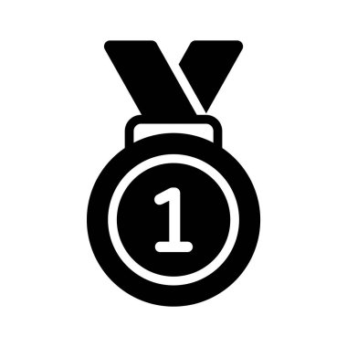 Modern tarzda madalyanın modaya uygun bir tasarımı, madalyanın düzenlenebilir bir ikonu