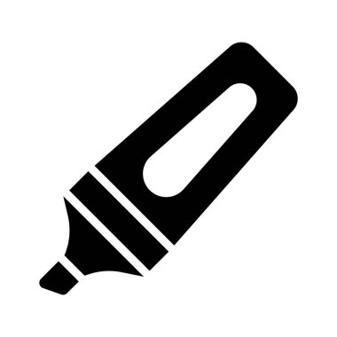 Vurgulayıcı, kırtasiye ögesi vektörünün bu yaratıcı olarak tasarlanmış simgesini kontrol et