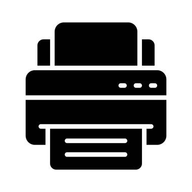 Belgeler, resimler ve daha fazlası için yazıcı işlevselliğini temsil eden modernize edilmiş bir yazıcı simgesi