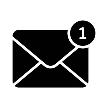 İleti bildirim simgesi tasarımı, vektör kullanmaya hazır