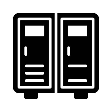 Bu muhteşem kabine simgesini modern tarzda taşıyın, vektör kullanmaya hazır