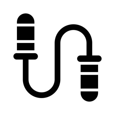 Fitness dizisi, modern tasarım tarzında ip atlama simgesi