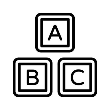 Temel çocuklar blokları öğreniyor, öğrenme bloklarının bu inanılmaz simgesini indirin