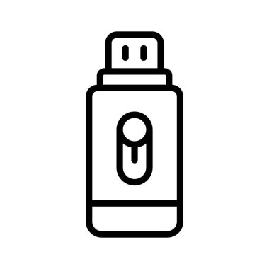 Modern tarzda flash disk vektörü, evrensel seri yolu düzenlenebilir vektörü