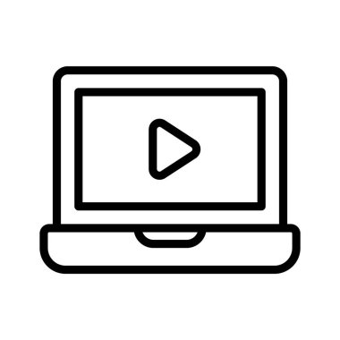 Video dersi, çevrimiçi ders, video öğretim simgesi tasarımı modada