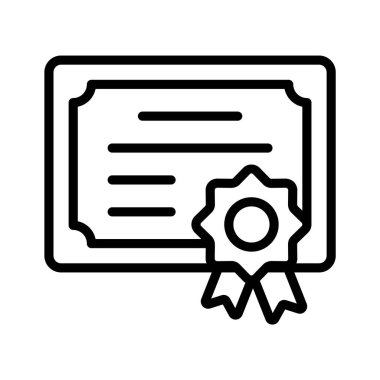 Yetkili belge, sertifikanın konsept simgesini gösteren rozetli kağıt