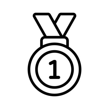 Modern tarzda madalyanın modaya uygun bir tasarımı, madalyanın düzenlenebilir bir ikonu