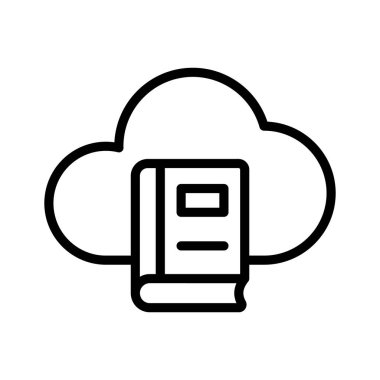 Bir bulut kitabı, eğitim teknolojisi konsept vektörü