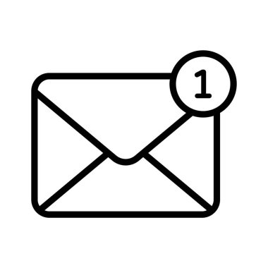 İleti bildirim simgesi tasarımı, vektör kullanmaya hazır