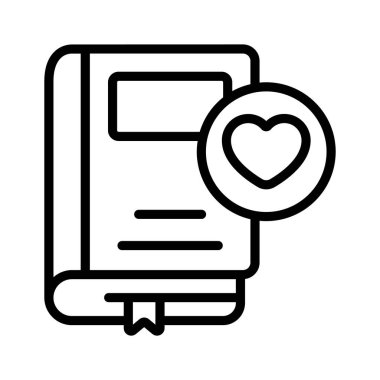 Beyaz arkaplanda izole edilmiş bu muhteşem favori kitap simgesini indir