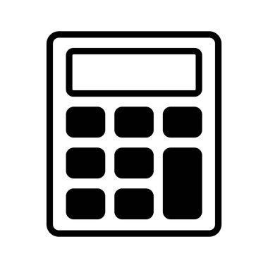 Digital calculator vector design, mathematical calculation equipment in modern style clipart