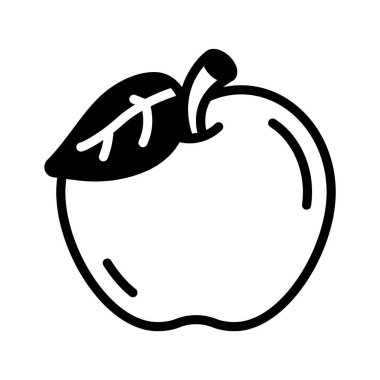 Modern tasarım tarzında inanılmaz bir elma simgesi.