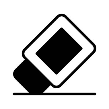 Moda tarzında silginin yaratıcı bir tasarımı, okul tedarik vektörü tasarımı