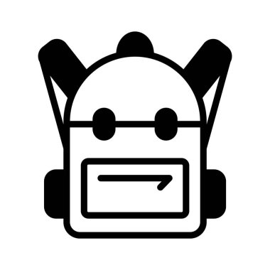 Okul çantası tasarımının bu özenle hazırlanmış ikonuna el atın.