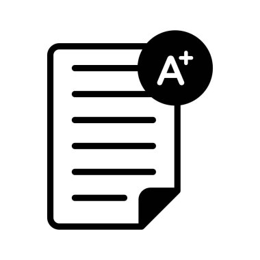 A artı notlar, sınav sonucu veya sınav raporu vektör tasarımı