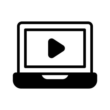 Video dersi, çevrimiçi ders, video öğretim simgesi tasarımı modada