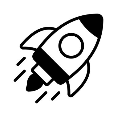 Uzay gemisi, roket vektör tasarımının görsel olarak mükemmel simgesi