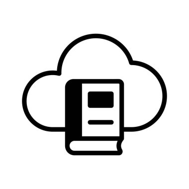 Bir bulut kitabı, eğitim teknolojisi konsept vektörü